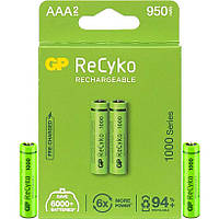 Батарейки аккумуляторные GP ААА 1000 GP-186554 в упаковке 2 шт