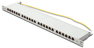 Патч-панель DIGITUS CАТ 6 STP, 19", 0.5U, 24 порти, зібрана, сіра Baumar - Порадуй Себе
