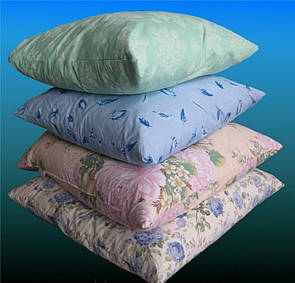 Подушка для сну з гусячого пера та пуху 50х70 см різні кольори