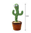 Танцюючий кактус USB повторює мовлення пісні з підсвіткою Dancing Cactus 32 см, фото 2