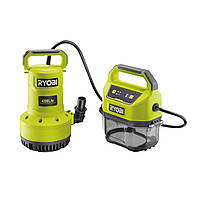 Насос для брудної та чистої води Ryobi ONE+ RY18SPA-0 18В 4200л/год висота перекачування 8м занурення 5м штуцер 1" таймер