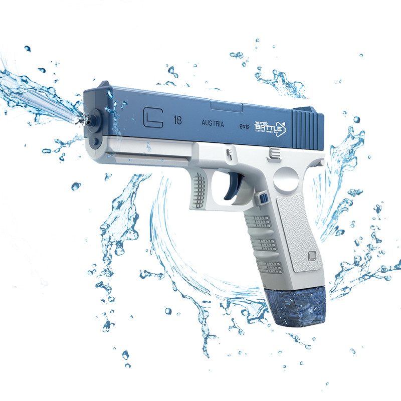 Водний Пістолет Акула електричний із акумулятором Синій Shark Electric Water Gun CY003