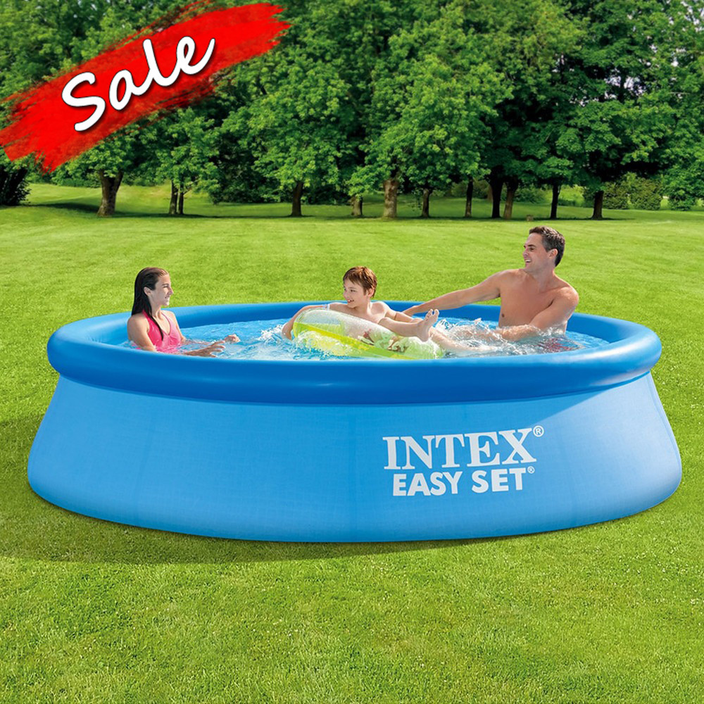 Басейн надувний Intex Easy Set 305х76см 28120 Дитячий сімейний круглий наливний басейн Интекс для дому, дачі