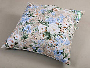 Подушка для сну з пуху та гусячого пера 50х70 см квіти