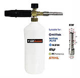 Пінник для мийки високого тиску Profter KW (1л+пінна таблетка) пінна насадка, фото 2