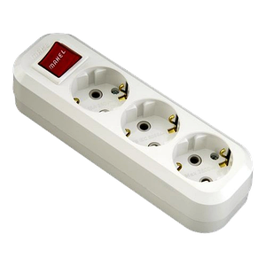 Колодка 3 гнізда з заземленням та вимикачем Makel MGP211