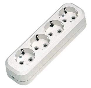 Колодка 4 гнізда з заземленням Makel MGP151