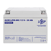 Акумулятор мультигелевий LogicPower LPM-MG 12V - 26 Ah | Мультигелева акумуляторна батарея 26 Ah AGM | АКБ 26 Aг (6557)