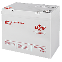 Акумулятор гелевий LogicPower LPM-GL 12V - 55 Ah | АКБ 12В 55Аг | для ДБЖ, UPS, інвертора, сигналізації, систем відеоспостереження