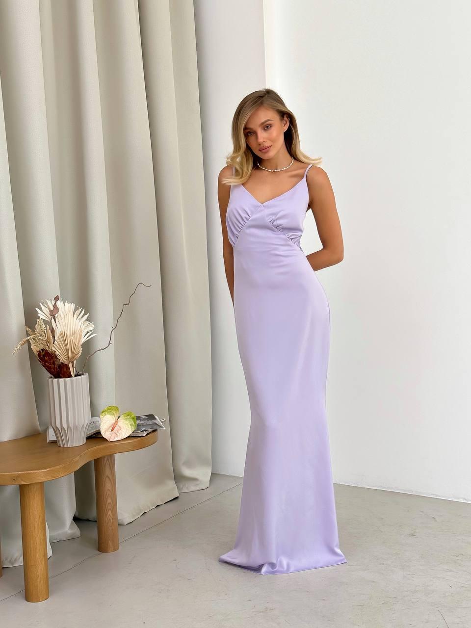 Сарафан жіночий Markiza стильний красивий з шовку-сатину силует рибка Smf5924