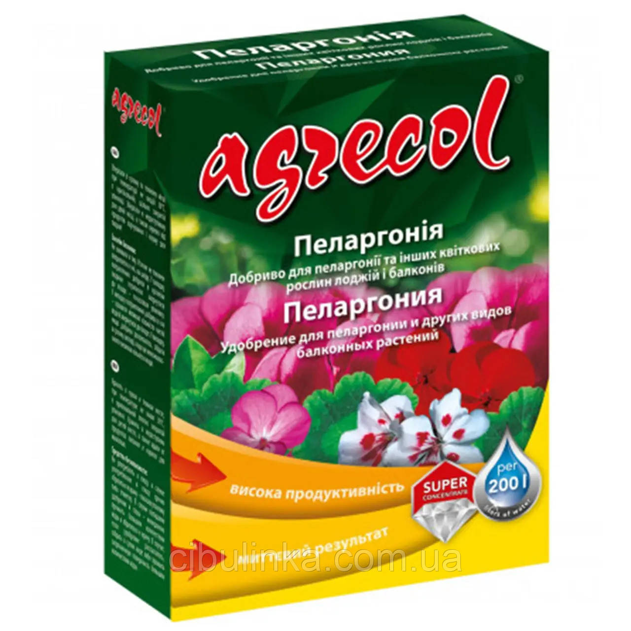 Добриво Agrecol для пеларгонії 200 г