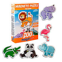 Набір магнітних пазлів "Зоопарк", Magdum, ML4031-18 EN
