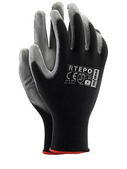 Рукавички робочі Rtepo з нейлону універсальні еластичні REIS 12 штук в упаковці