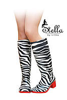 Жіночі гумові чоботи STELLA (зебра)