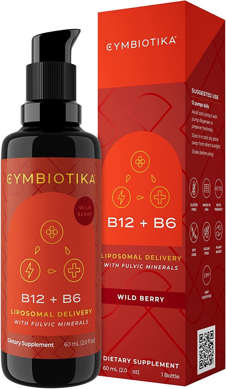 Cymbiotika Liposomal Vitamin B12 + B6 / Вітамін Б12 + Б6 ліпосомальний 60 мл 11/2025
