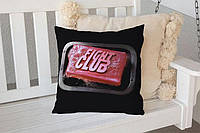 Декоративная подушка iPuff «Fight Club», 45х45 см, флок, с печатью с обеих сторон