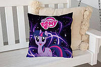 Декоративна подушка iPuff «My Little Pony. Happy Twilight Sparkle», 45х45 см, флок, з друком з обох боків