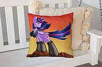 Декоративна подушка iPuff «My Little Pony. Twilight Sparkle», 45х45 см, флок, з друком з обох боків