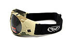 Окуляри захисні з ущільнювачем Global Vision Eliminator Camo Pixel (gray), сірі в камуфльованій оправі, фото 4