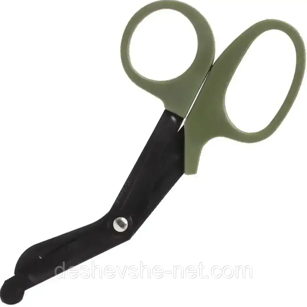 Тактичні ножиці медичні вигнуті Green