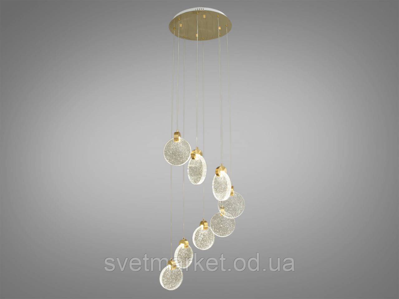 Каскадна кришталева люстра 3008/8G