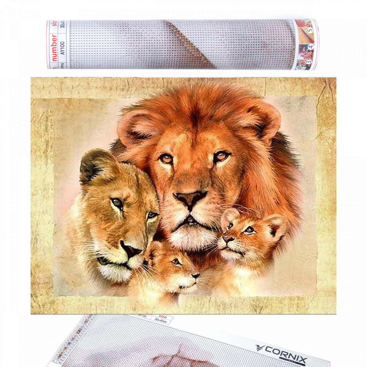 Набір алмазної мозаїки (вишивки) Cornix Art 40 x 30 см AY11, фото 1