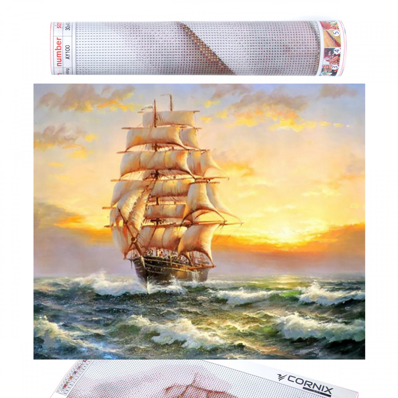Набір алмазної мозаїки (вишивки) Cornix Art 40 x 30 см AY41