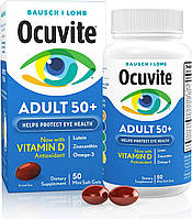 Витамины для глаз Bausch & Lomb Ocuvite Eye Vitamin & Mineral Supplement Adult 50+, (50 таблеток)