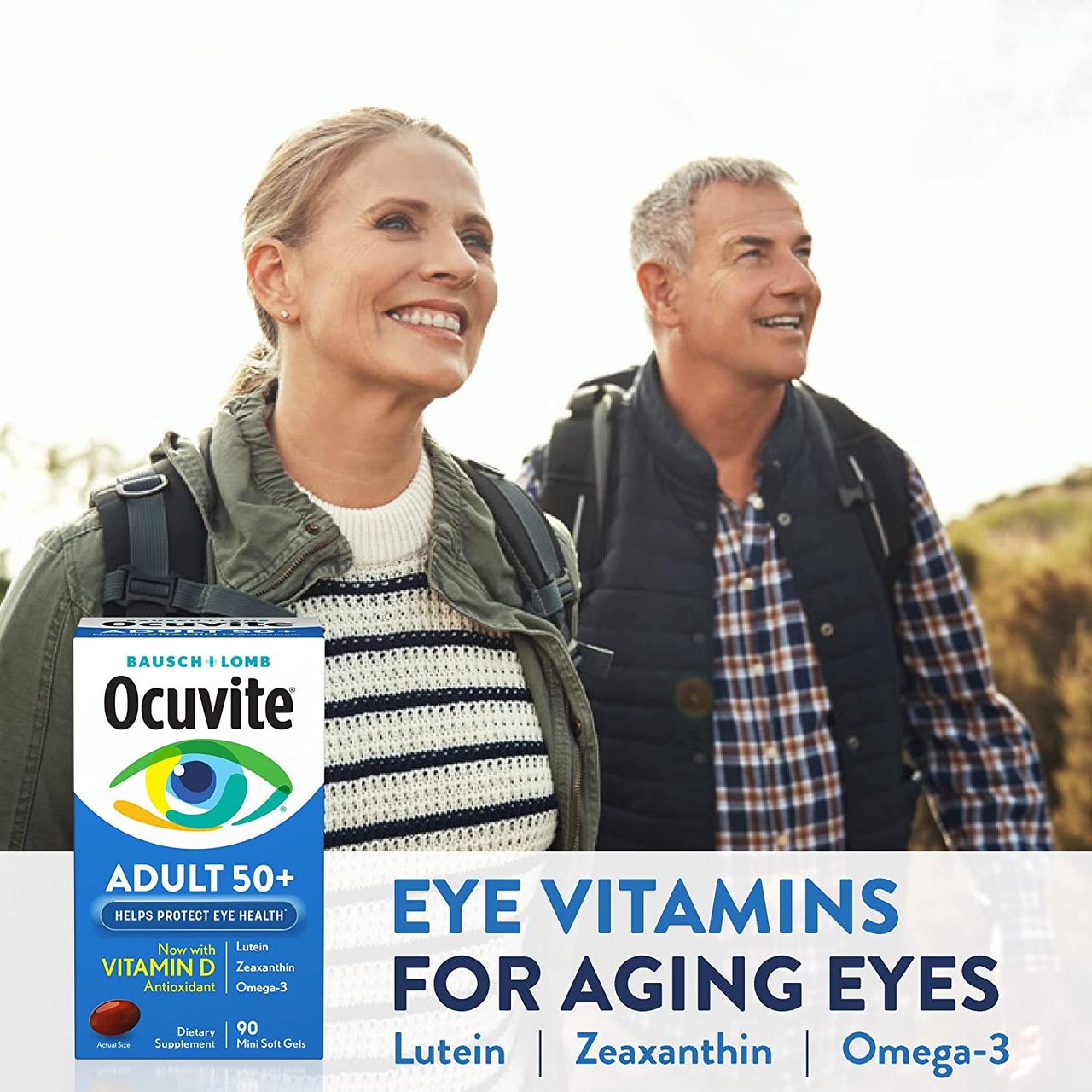 Витамины для глаз Bausch & Lomb Ocuvite Eye Vitamin & Mineral Supplement Adult 50+, (50 таблеток) - фото 5 - id-p1853139517