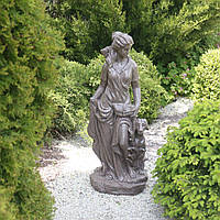 Садова статуя Богиня полювання Артеміда червоний граніт 84x34x27 см Гранд Презент ССПГ12041-1 Червоний