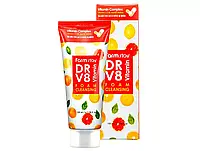 Пінка для сяйва шкіри обличчя з комплексом вітамінів FarmStay DR.V8 Vitamin Foam Cleansing, 100мл