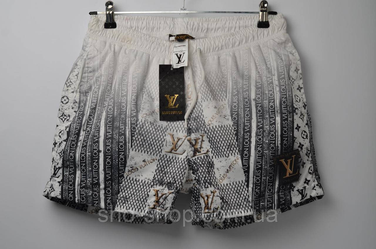 Плавки Louis Vuitton White Black плавальні шорти Луї вітон шорти плавальні чоловічі шорти для спорту луї, фото 1