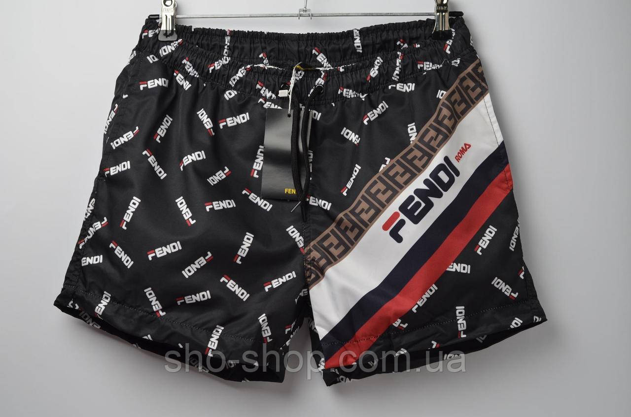 Плавки FENDI Black плавальні шорти фенді шорты плавательные мужские шорти для спорту фенди, фото 1
