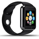 Смарт-годинник Smart Watch A1 розумний електронний зі слотом під sim-карту + карту пам'яті micro-sd. TP-680 Колір: чорний, фото 4