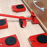 Набор для перемещения мебели и крупногабаритных предметов Moving Helpers (красный, KJ-878 5 предметов)