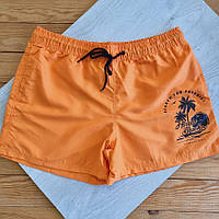 Мужские пляжные шорты, размер L, цвет оранжевый