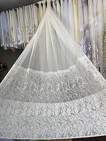 Тюль жакард заввишки 2,9 м. біла