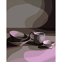 Картина за номерами Strateg Посуд на столі розміром 40х50 см (DY322) melmil