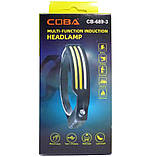 Налобний ліхтар COBA CB-689-3 акумуляторний, з датчиком руху 8247, фото 10
