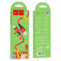 Кабель Hoco X86 Spear USB на Lighting для заряджання та передавання даних Червоний