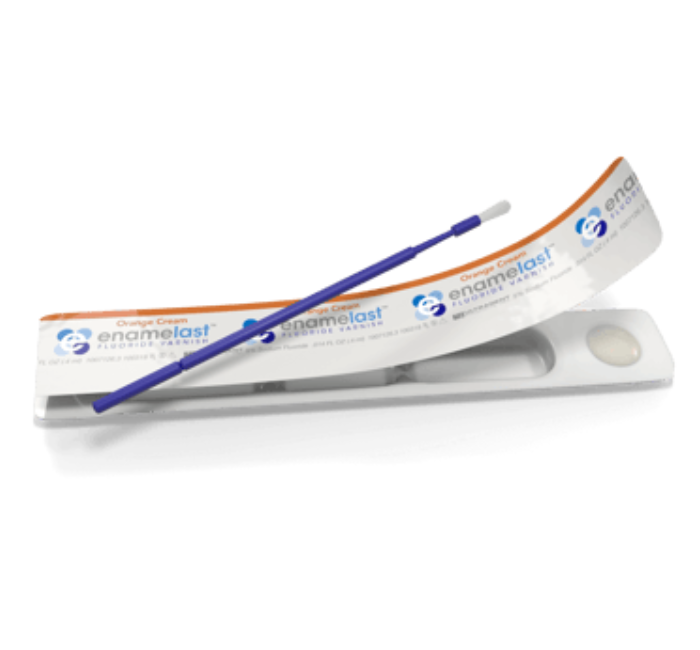 Енамеласт, Enamelast, самозатверджуючий, фторлак, унид. 0.4мл смак: Апельсин (Ultradent), фото 1
