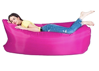 Надувной лежак для отдыха, шезлонг Cloud lounger, розовый