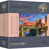 Пазли фігурні з дерева Trefl Wood Craft Вестмінстерський палац, Біг-Бен, Лондон (500 + 1 елм.) 20155 (Trefl)
