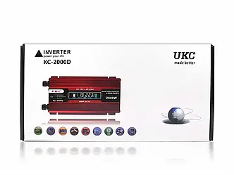 Перетворювач інвертер AC/DC 2000Вт 12В LCD UKC KC-2000D 30шт 7230