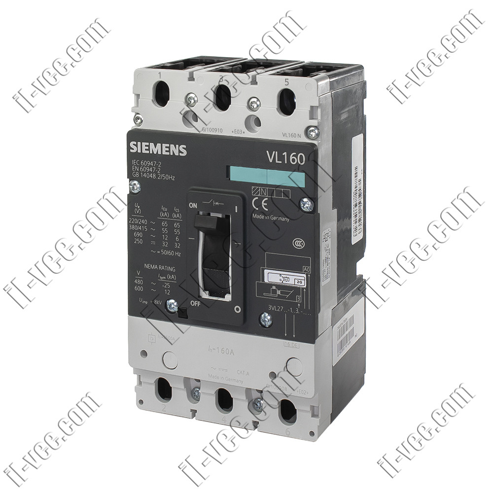 Автоматичний вимикач Siemens 3VL2716-1DC33-2GA0, VL160, 160А