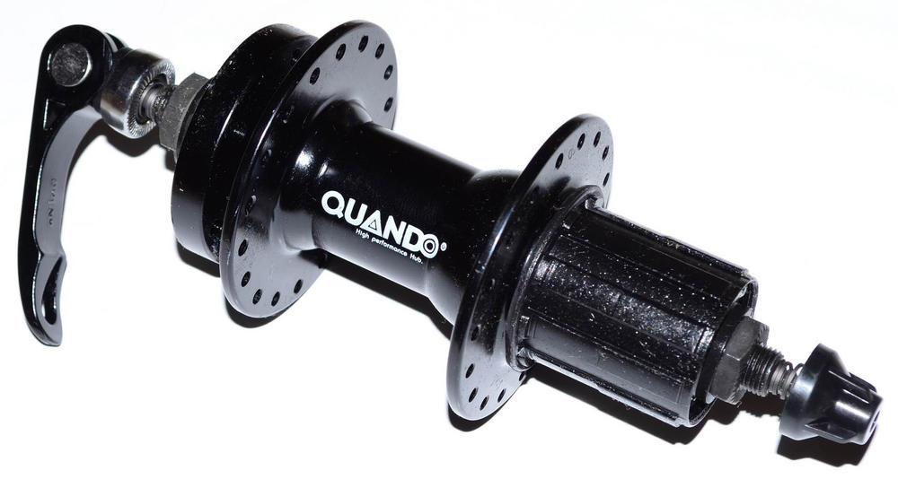 Втулка задня Quando KT-K68R MTB алюм. під Disk, касета. 8/9ск. Cr-Mo ось, 32отв. черн.