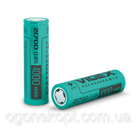Акумулятори літій-іонний Videx 21700 без захисту Li-Ion 4000 mAh 3.7V, фото 1