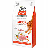 Сухой полноценный корм для кошек в стрессовых ситуациях Brit Care Indoor Antistress 2 кг