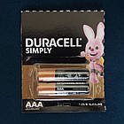 AAA батарейка Duracell лужна (2 шт.), фото 8