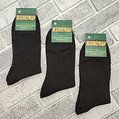 Шкарпетки чоловічі високі літо сітка р.41-45 чорні кіска х/б ЖИТОМИР ДУКАТ 30037916